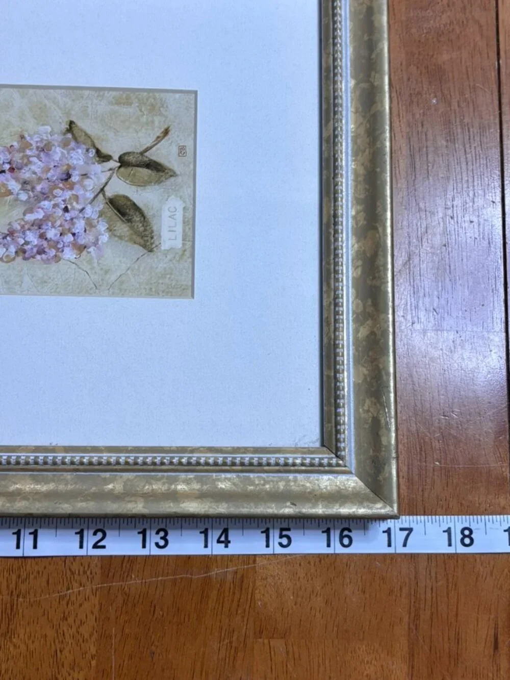 VTG Cheri Blum Vintage Floral Art Trio Hydrangea Lilac Cracked Linen 3pc Set